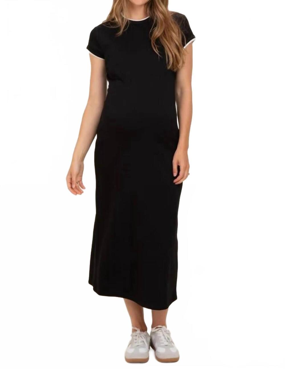 NEW ENTRO hallie midi dress in black